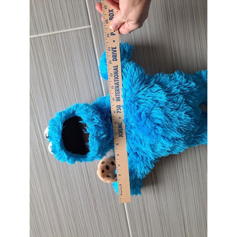 Rare Cookie Monster Plush Hand Puppet Fisher-Price 2008 Sesame Street 15" Toy - Picture 9 of 10